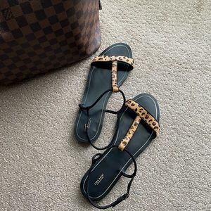 ZARA Leopard (Pony Hair) Sandals